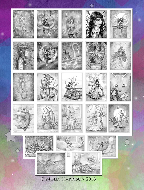 coloring grayscale fantasy fairies pdf version books