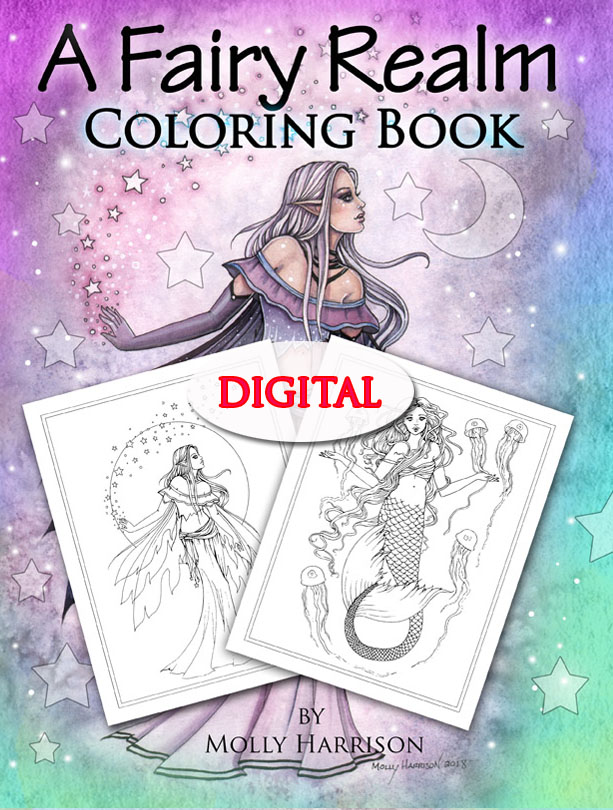 Download Digital Printable Pdf Coloring Books By Molly Harrison The Fairy Art And Fantasy Art Of Molly Harrison Official Shop And Gallery