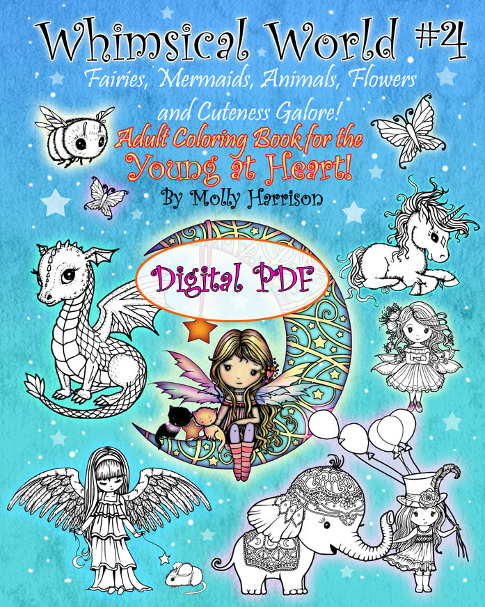 Download Digital Printable Pdf Coloring Books By Molly Harrison The Fairy Art And Fantasy Art Of Molly Harrison Official Shop And Gallery